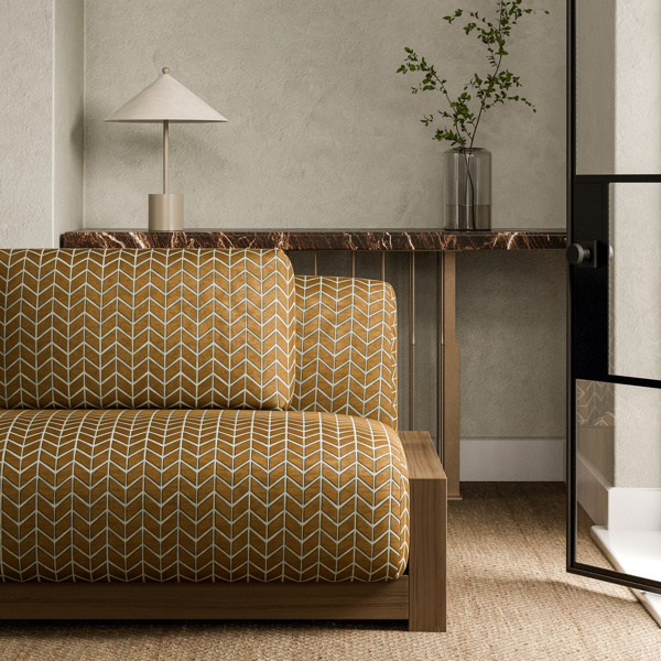 Perplex Tobacco/ Slate Fabric by Harlequin