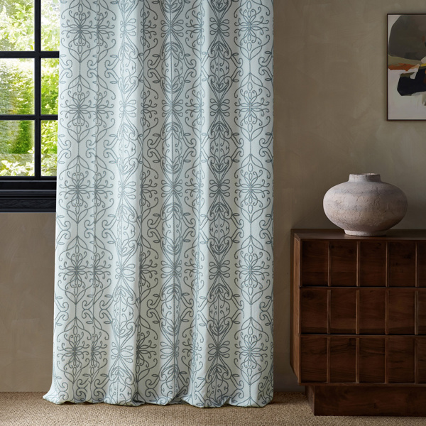 Java Linen Denim/Pearl Fabric by Harlequin
