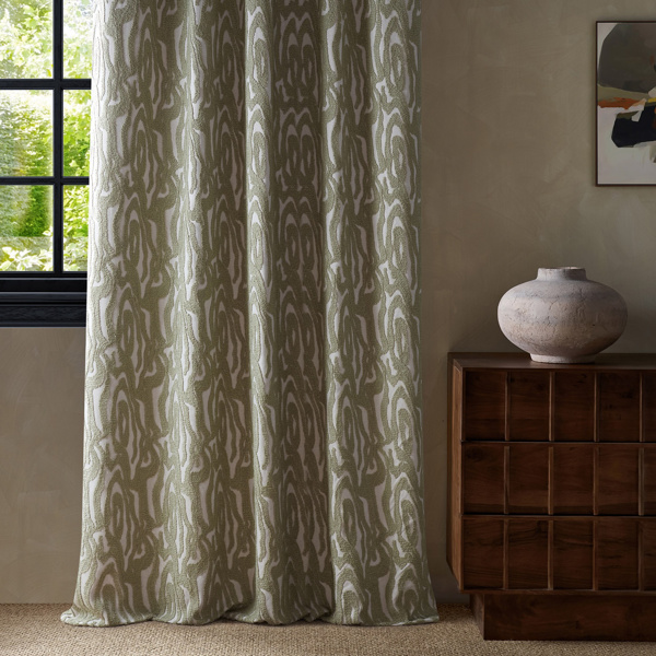 Marble Wave Neptune Green Fabric by Harlequin