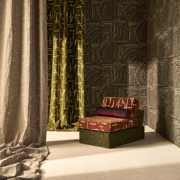 Frescoes Charcoal/Chalk/Limestone Wallpaper by Harlequin