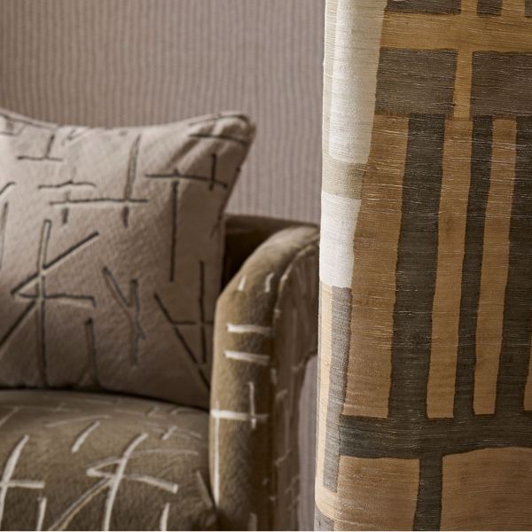 Monolith Sapphire/Limeston Fabric by Harlequin