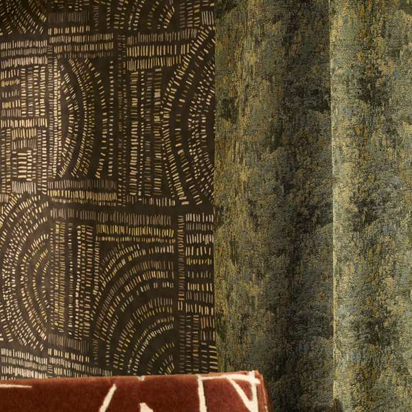 Eliasson Kyanite/Emerald Fabric by Harlequin