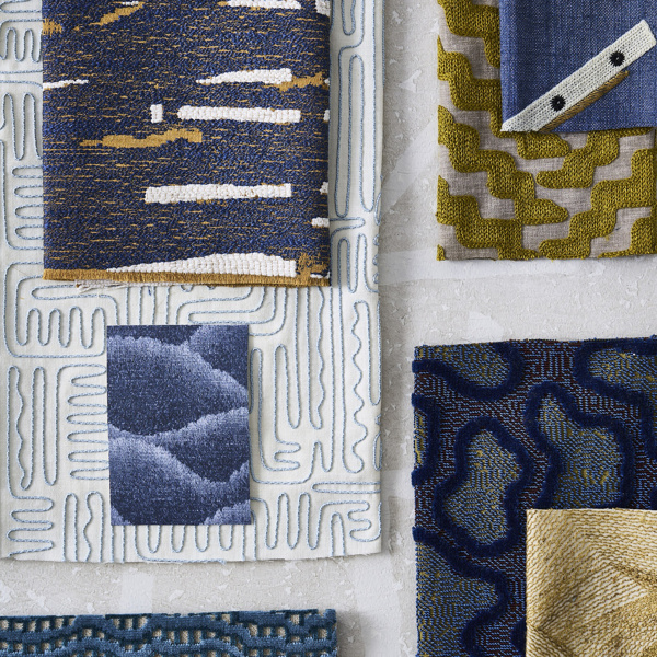 Oceanic Lapis/Tigers Eye Fabric by Harlequin