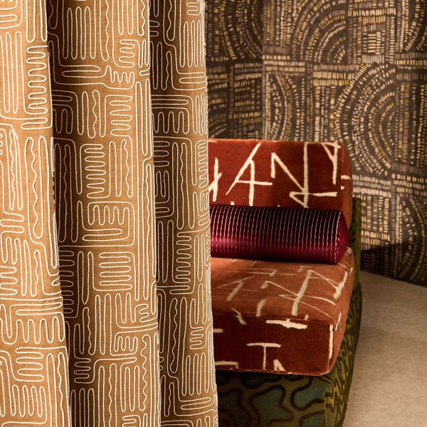 Frescoes Charcoal/Chalk/Limestone Wallpaper by Harlequin
