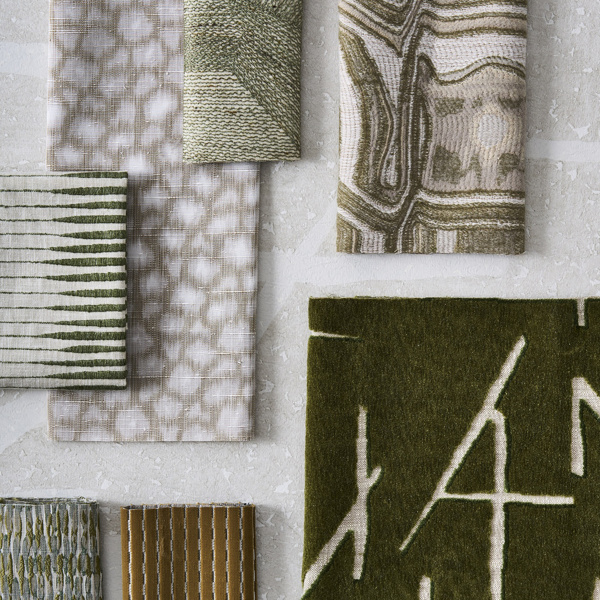 Dolmens Velvet Moss Fabric by Harlequin