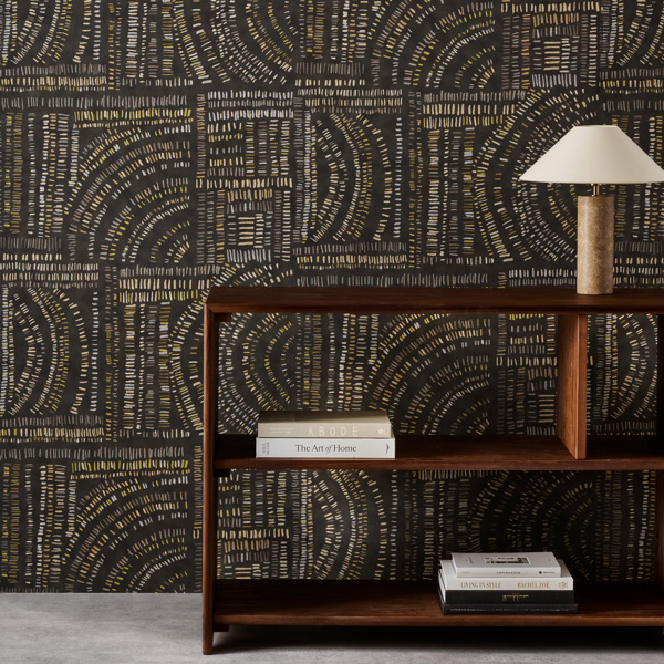 Frescoes Charcoal/Chalk/Limestone Wallpaper by Harlequin