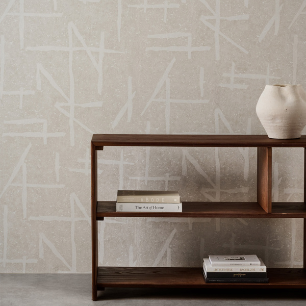 Dolmens Chalk/Porcelain Wallpaper by Harlequin