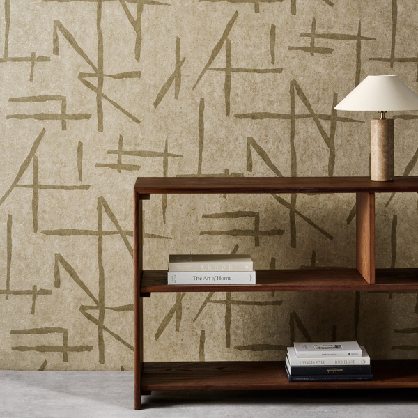 Dolmens Sandstone/Gold Wallpaper by Harlequin