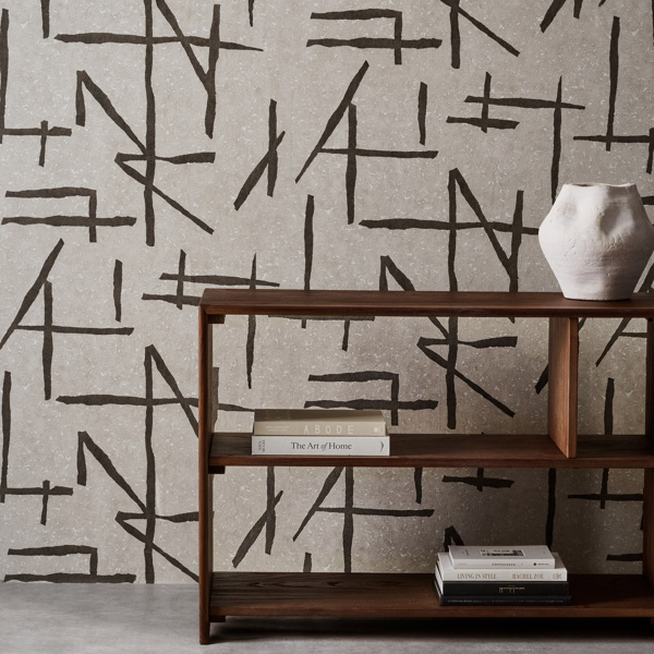 Dolmens Onyx/Limestone Wallpaper by Harlequin