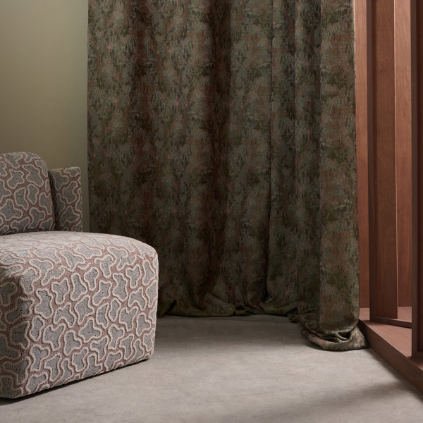 Eliasson Myrtle/Rust Fabric by Harlequin