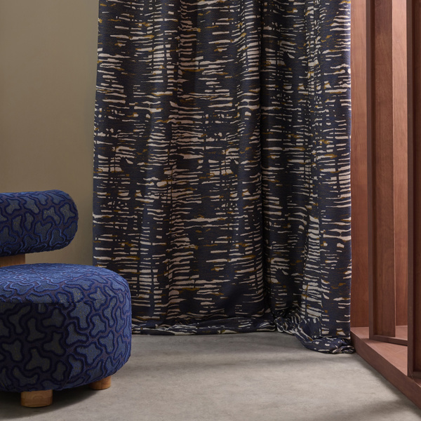 Oceanic Lapis/Tigers Eye Fabric by Harlequin