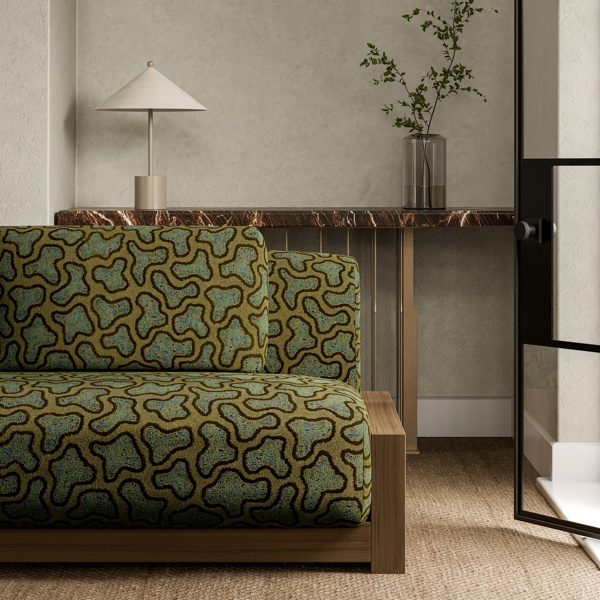 Molten Moldavite/Emerald Fabric by Harlequin