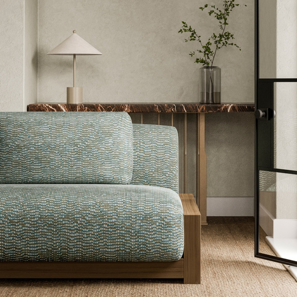 Chert Blue Slate Fabric by Harlequin