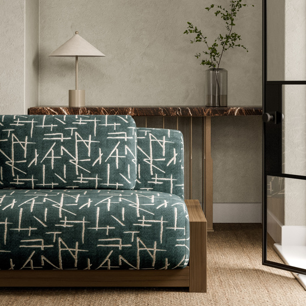 Dolmens Velvet Midnight Fabric by Harlequin