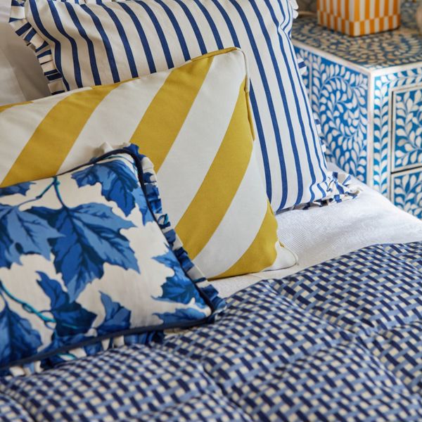 Basket Weave Lapis/Sky Fabric by Harlequin