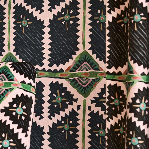 Brocha Blush/Charcoal Wallpaper by Harlequin