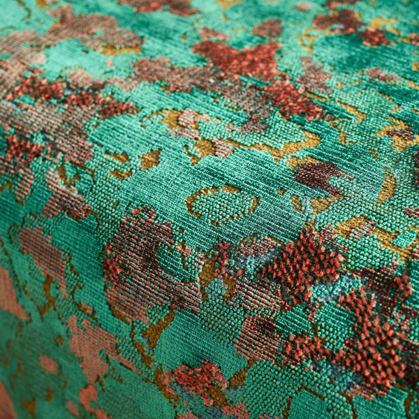 Derain Emerald/Paprika Fabric by Harlequin