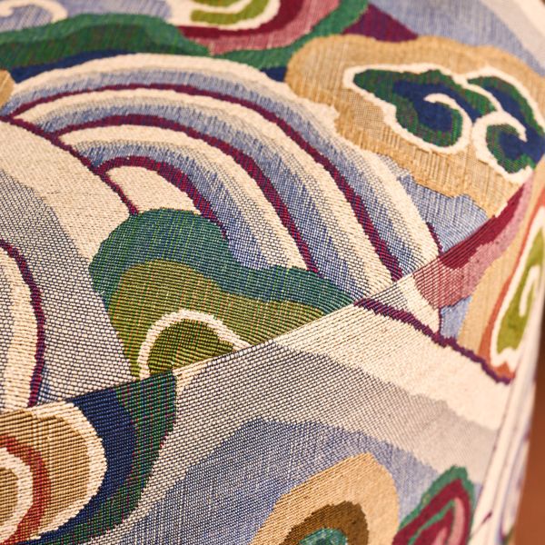 Kanagawa Indigo/Maroon Fabric by Harlequin