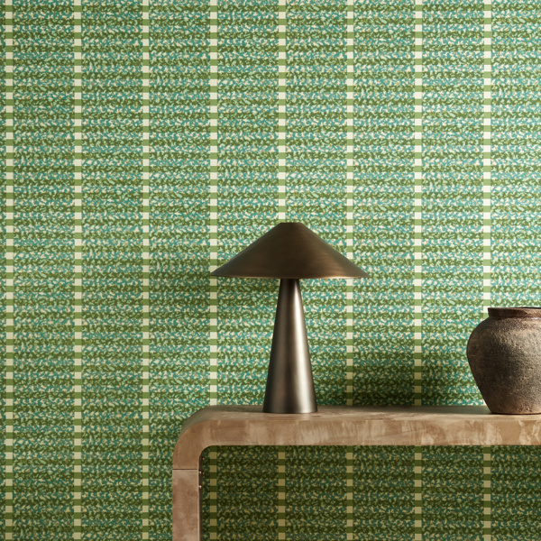 Toluca Moss/Turquoise Wallpaper by Harlequin