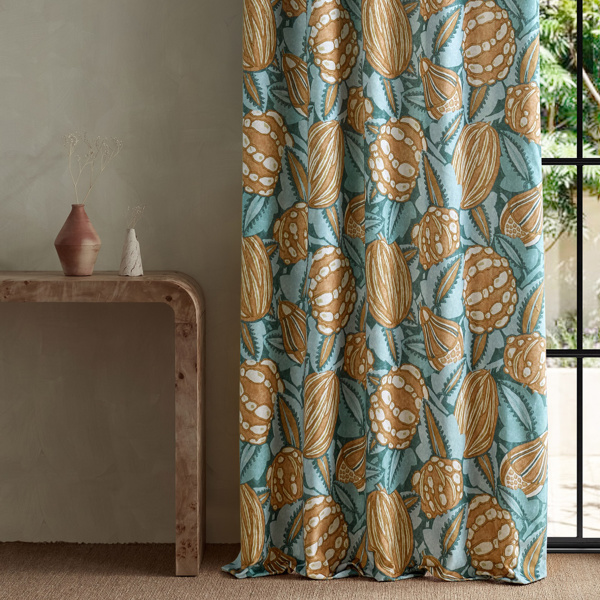 Zenith Terracotta/Azul Fabric by Harlequin