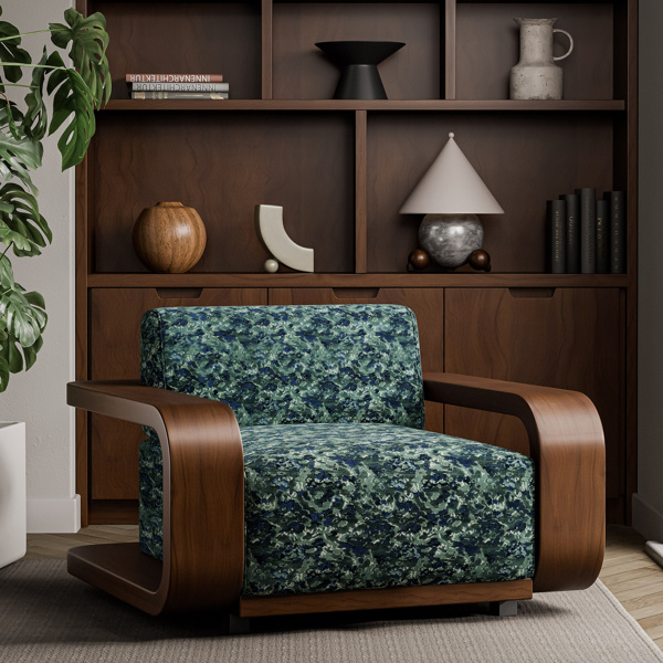 Derain Adriatic/Ink Fabric by Harlequin