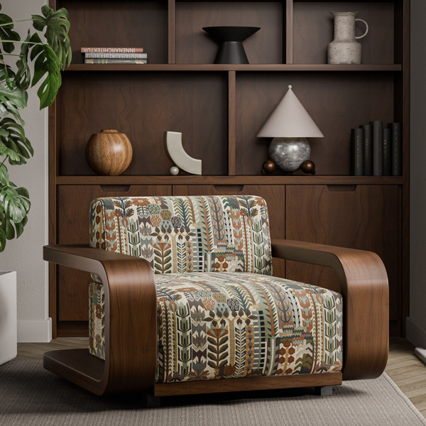 Kuparr Terracotta/Azul Fabric by Harlequin