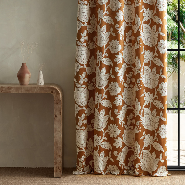 Zamora Terracotta Fabric by Harlequin