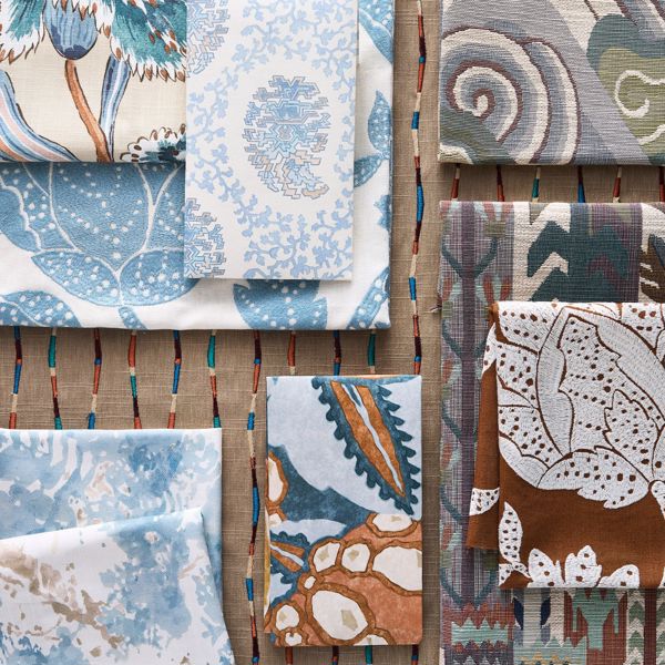 Morelia Terracotta/Cerulean Fabric by Harlequin