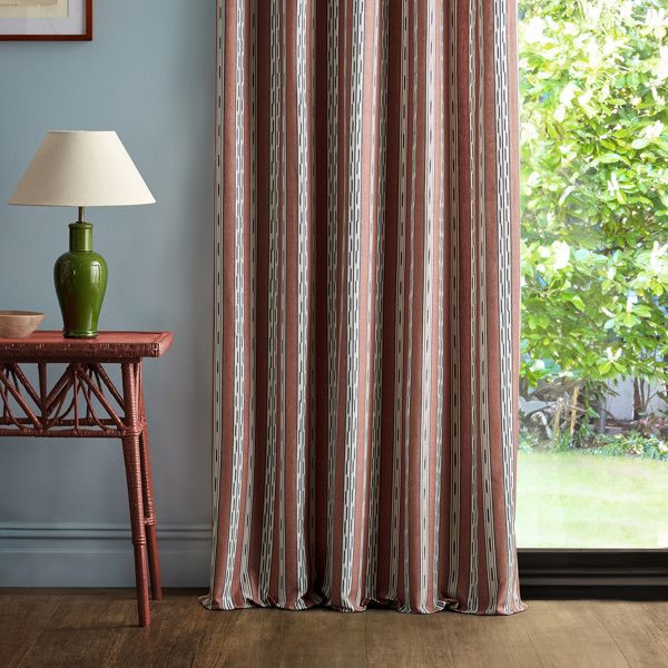 Jamandi Stripe Madder/Indigo Fabric by Sanderson
