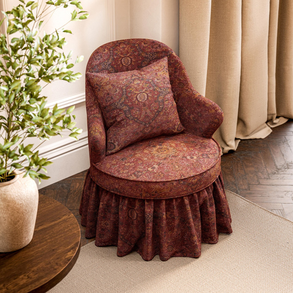 Brantwood Wool Madder/Jodphur Blue Fabric by Sanderson