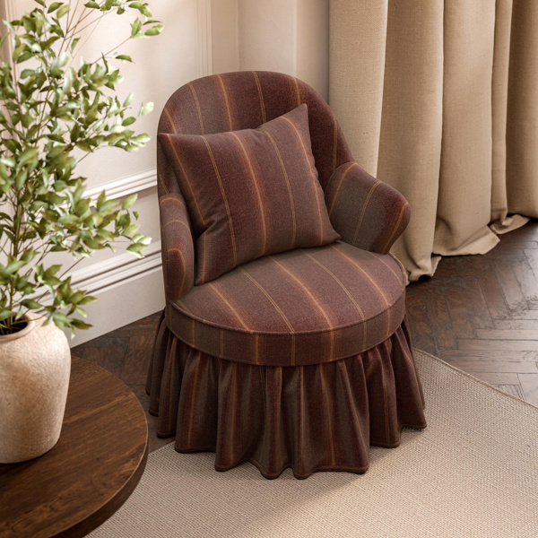 Eldridge Herringbone Madder Fabric by Sanderson
