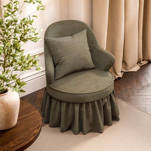 Littlecombe Wool Moss/Mineral Fabric by Sanderson