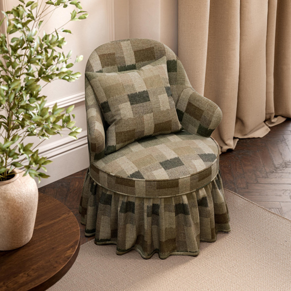 Tavistone Wool Olivine Fabric by Sanderson