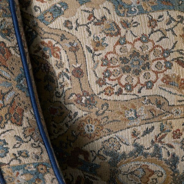 Brantwood Wool Stone/Mineral Blue Fabric by Sanderson