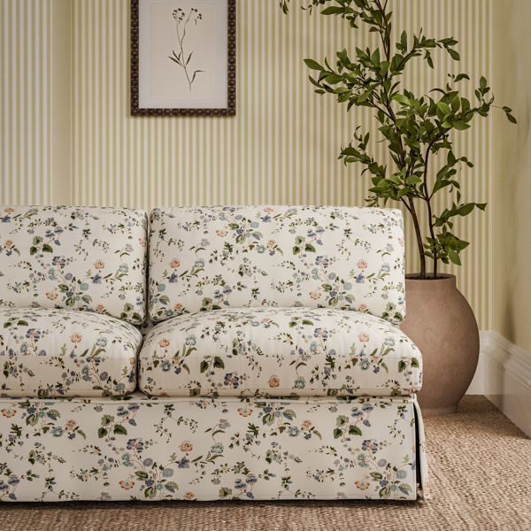 Nectar Fields Cornflower/Mallow Fabric by Sanderson