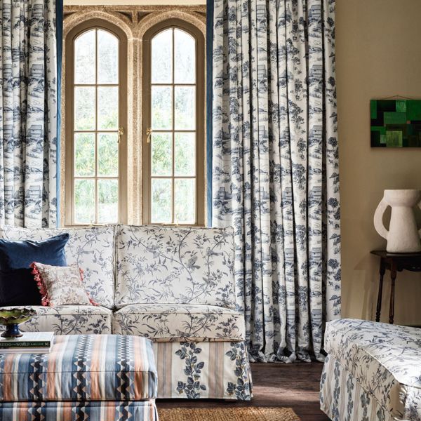 Brockhampton Estate Woad Fabric by Sanderson