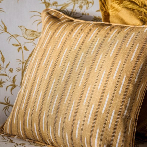 Sabu Stripe Golden Knot Fabric by Sanderson