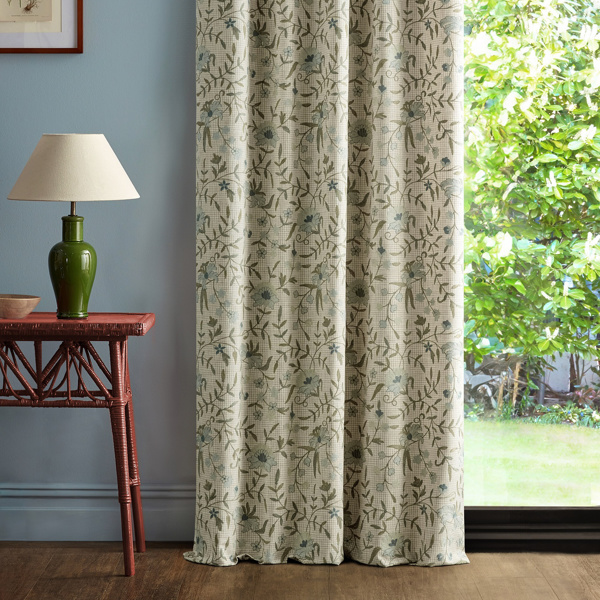 Habington Porcelain/Thyme Fabric by Sanderson