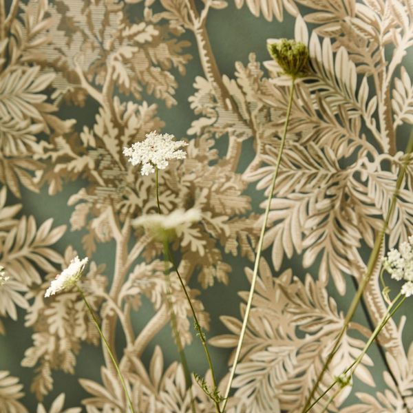 Tapestry Trees Woodland Green Wallpaper by Sanderson