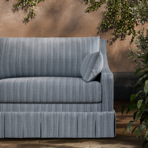 Veranda Strie Teal Fabric by Zoffany