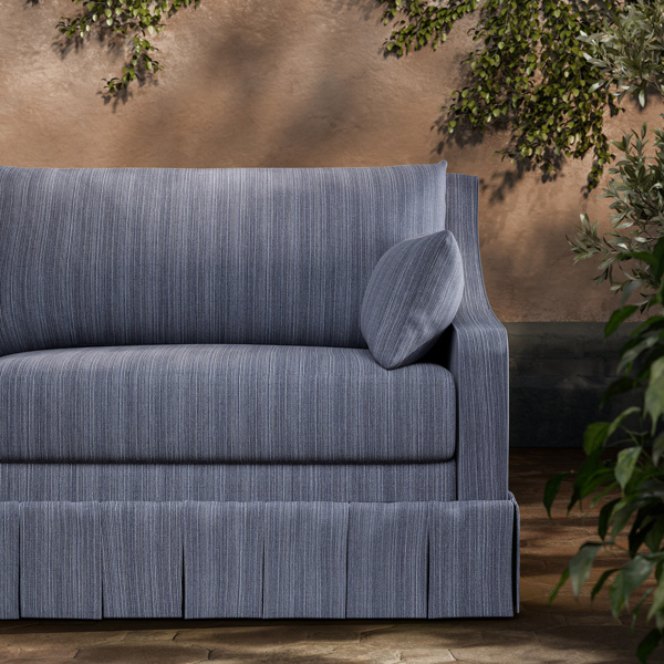 Veranda Strie Indigo Fabric by Zoffany