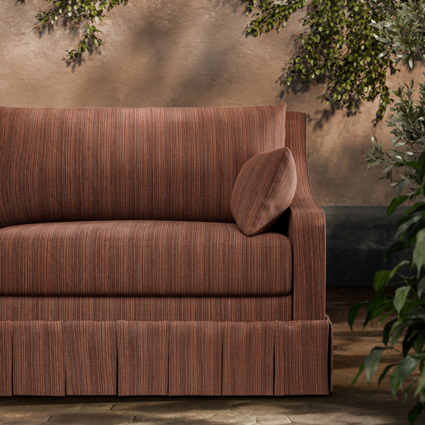 Veranda Strie Russet Fabric by Zoffany