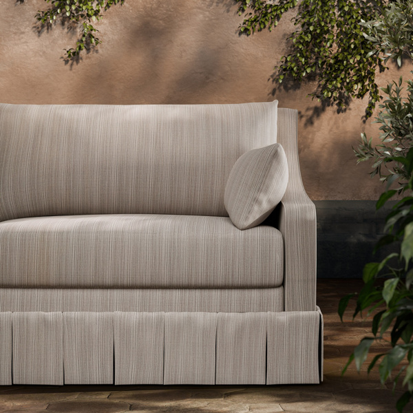 Veranda Strie Chalk Fabric by Zoffany