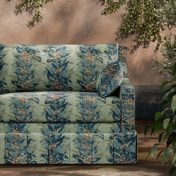 Lily Stripe Archive Green Fabric by Zoffany