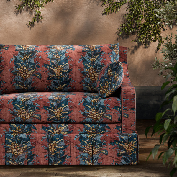 Lily Stripe Rouge Fabric by Zoffany