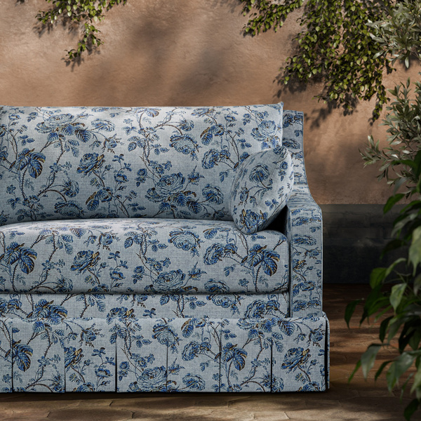 Thorny Vine Azure Fabric by Zoffany