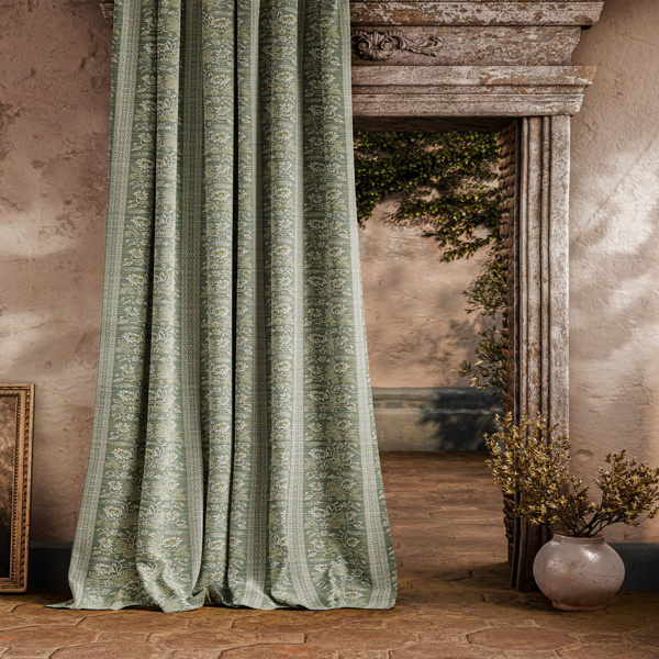 Filigree Bellagio Stripe Eau De Nil Fabric by Zoffany