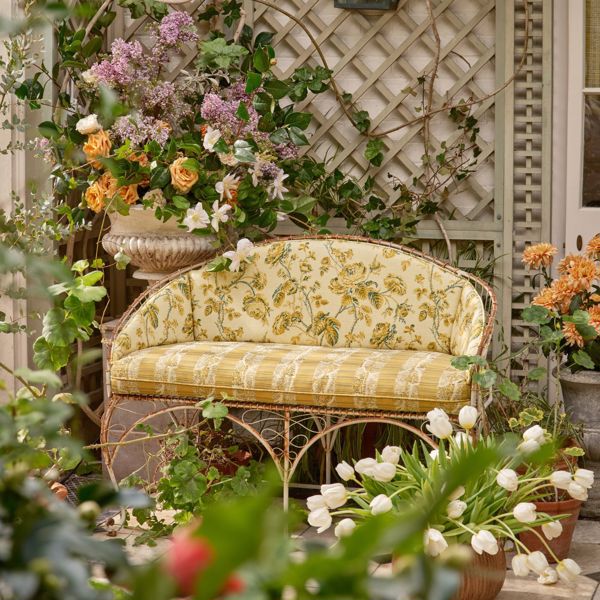 Thorny Vine Silk Yellow Fabric by Zoffany