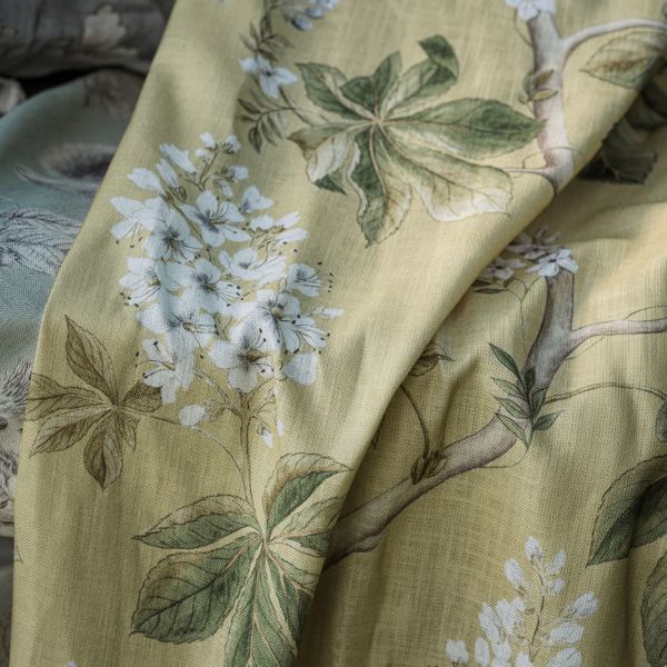 Chestnut Tree Lemon/Lettuce Fabric by Sanderson