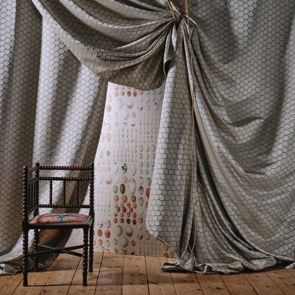Bantam Net Walnut Fabric by Sanderson
